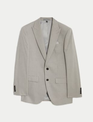 

Mens M&S Collection Slim Fit Puppytooth Stretch Suit Jacket - Neutral, Neutral