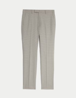 

Mens M&S Collection Slim Fit Puppytooth Stretch Suit Trousers - Neutral, Neutral