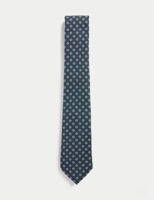 

M&S SARTORIAL Corbata estrecha floralMens - Verde, Verde