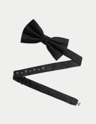 

Mens Autograph Pure Silk Bow Tie - Black, Black