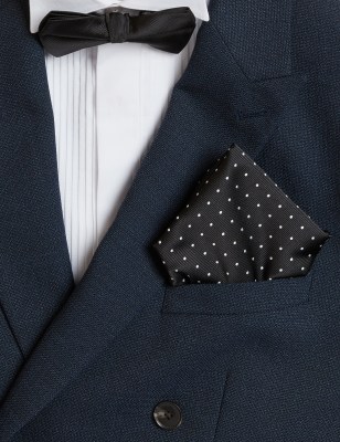 

Mens M&S Collection Polka Dot Tie & Pocket Square Set - Black, Black