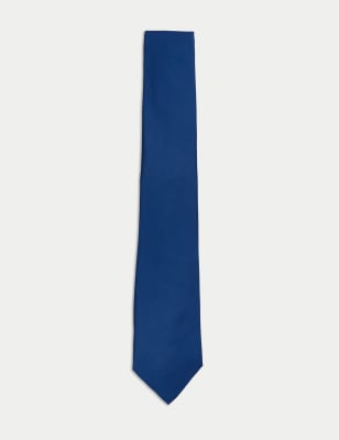 

Mens M&S Collection Slim Tie & Pocket Square Set - Medium Blue, Medium Blue