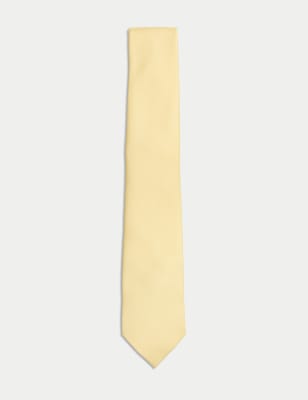 

Mens M&S Collection Slim Tie & Pocket Square Set - Lemon, Lemon