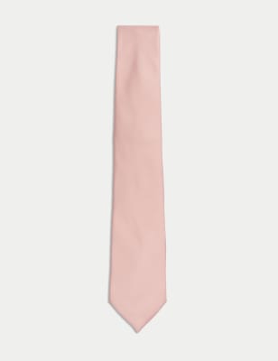 

Mens M&S Collection Slim Tie & Pocket Square Set - Pale Pink, Pale Pink