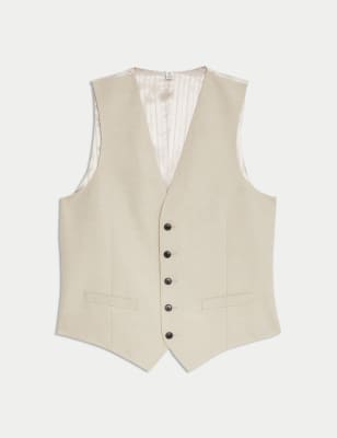 

JAEGER Mens Silk Rich Waistcoat - Stone, Stone