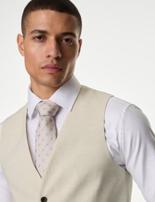 

Mens M&S Collection Italian Linen Miracle™ Waistcoat - Neutral, Neutral
