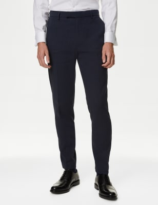 

Mens M&S Collection Tailored Fit Italian Linen Miracle™ Suit Trousers - Navy, Navy