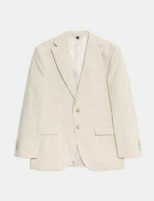 

Mens Autograph Taillierte Performance-Anzugjacke aus italienischem Linen Miracle™ - Stone, Stone