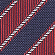 Striped Pure Silk Tie, RED, swatch
