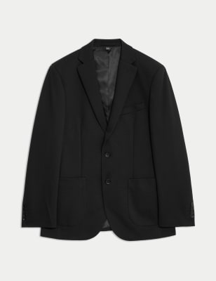 

M&S Collection Textured Jersey Jacket with Stretch - Black Mix, Black Mix