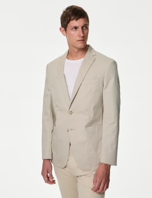 

M&S Collection Blazer 100% algodónMens - Stone, Stone