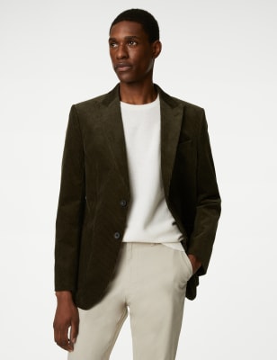 

M&S Collection Blazer de pana de algodónMens - Dark Khaki, Dark Khaki