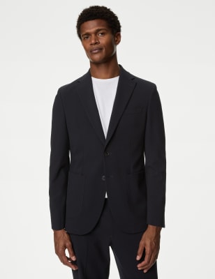 

Mens Autograph Textured Stretch Blazer - Navy, Navy