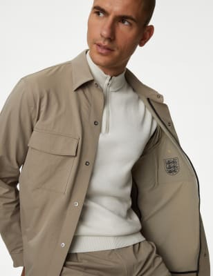 

Mens M&S X ENGLAND COLLECTION Performance Overshirt - Neutral, Neutral