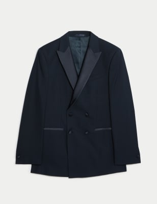 

Mens M&S Collection Slim Fit Double Breasted Tuxedo Jacket - Navy, Navy