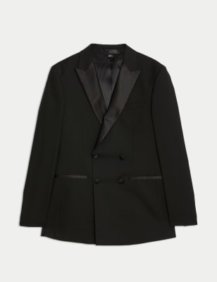 

Mens M&S Collection Slim Fit Double Breasted Tuxedo Jacket - Black, Black