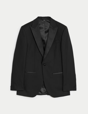 

Mens M&S Collection Slim Fit Stretch Tuxedo Jacket - Black, Black