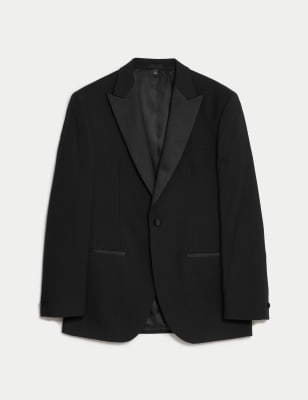 

Mens M&S Collection Regular Fit Stretch Tuxedo Jacket - Black, Black