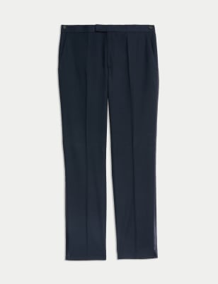 

Mens M&S Collection Slim Fit Stretch Tuxedo Trousers - Navy, Navy