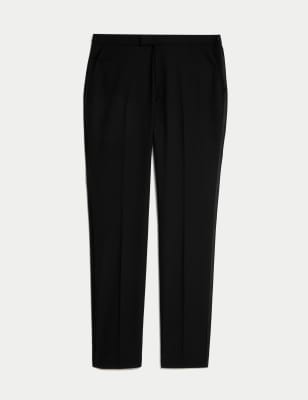 

Mens M&S Collection Skinny Fit Stretch Tuxedo Trousers, Black