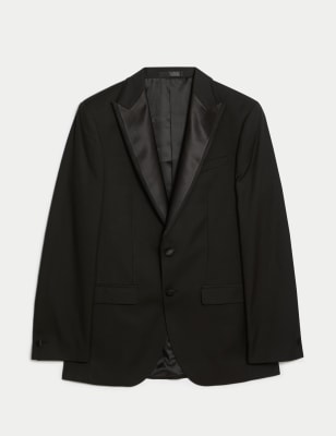 

Mens M&S Collection Slim Fit Stretch Tuxedo Jacket - Black, Black