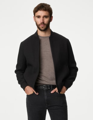 

Mens M&S Collection Padded Bomber Jacket - Black, Black