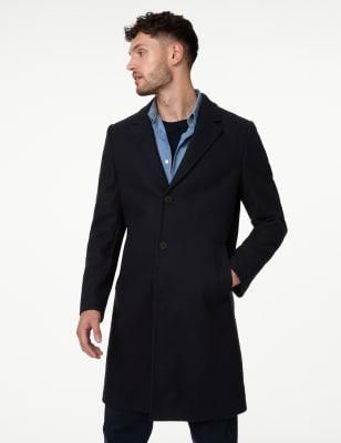 

Mens M&S Collection Revere Coat - Navy, Navy