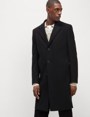 

Mens M&S Collection Revere Coat - Black, Black