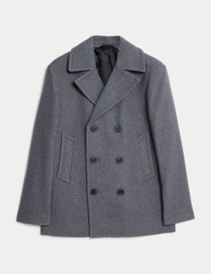 

Mens M&S Collection Peacoat - Grey Mix, Grey Mix