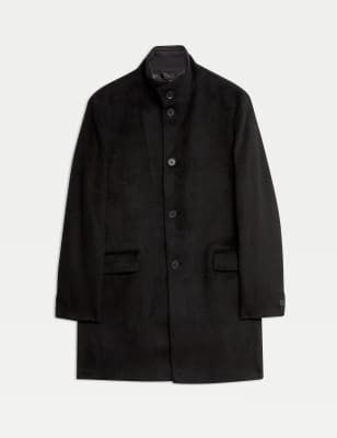 

Mens Autograph Wool Blend Trench Coat - Black, Black