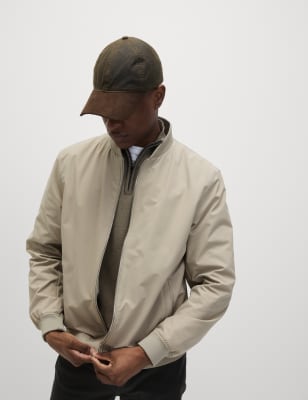 

Mens M&S Collection Bomber Jacket with Stormwear™, Stone
