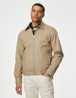 

Mens M&S Collection Cotton Rich Harrington Jacket - Sand, Sand