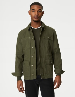 

Mens M&S Collection Pure Cotton Utility Jacket - Khaki, Khaki