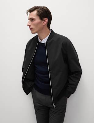 

Mens M&S Collection Bomber Jacket with Stormwear™ - Black, Black