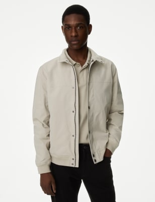 

Mens M&S Collection Funnel Neck Bomber Jacket with Stormwear™ - Stone, Stone