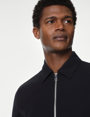 

Mens Autograph Harrington Jacket with Stormwear™ - Dark Navy, Dark Navy