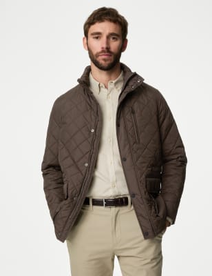 

Mens M&S Collection Quilted Utility Jacket with Stormwear™ - Brown, Brown