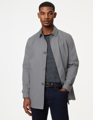 

Mens M&S Collection Cotton Blend Mac with Stormwear™ - Grey, Grey
