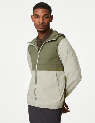 

Mens Goodmove Packable Hooded Anorak with Stormwear - Green Mix, Green Mix