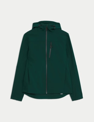 

Mens Goodmove Softshell Hooded Jacket with Stormwear™ - Bottle Green, Bottle Green