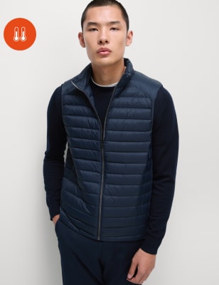 

Mens M&S Collection Feather and Down Gilet with Stormwear™ - Dark Navy, Dark Navy