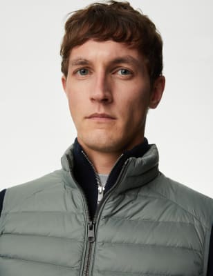 

Mens M&S Collection Feather and Down Gilet with Stormwear™ - Dark Sage, Dark Sage