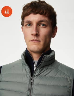 

M&S Collection Chaleco con pluma y plumón con Stormwear™Mens - Dark Sage, Dark Sage