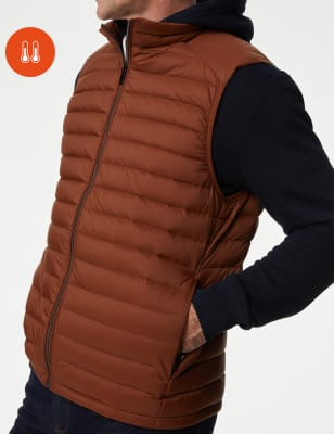 

Mens M&S Collection Feather and Down Gilet with Stormwear™ - Russet, Russet