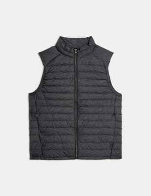 

Mens M&S Collection Feather and Down Gilet with Stormwear™ - Grey, Grey