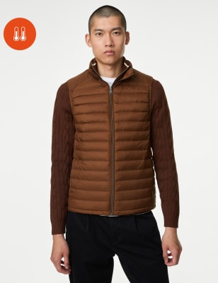 

Mens M&S Collection Feather and Down Gilet with Stormwear™ - Brandy, Brandy