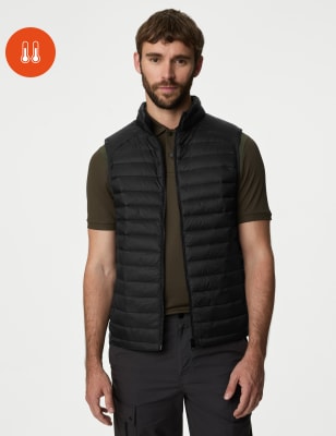 

Mens M&S Collection Feather and Down Gilet with Stormwear™ - Black, Black