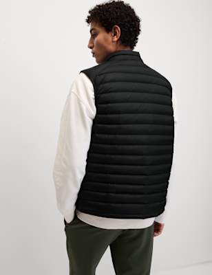 

Mens M&S Collection Feather and Down Gilet with Stormwear™ - Black, Black