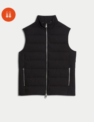 

Mens M&S SARTORIAL Feather and Down Gilet with Stormwear™ - Dark Navy, Dark Navy