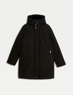 

Mens Autograph Feather and Down Hooded Puffer Jacket - Black, Black